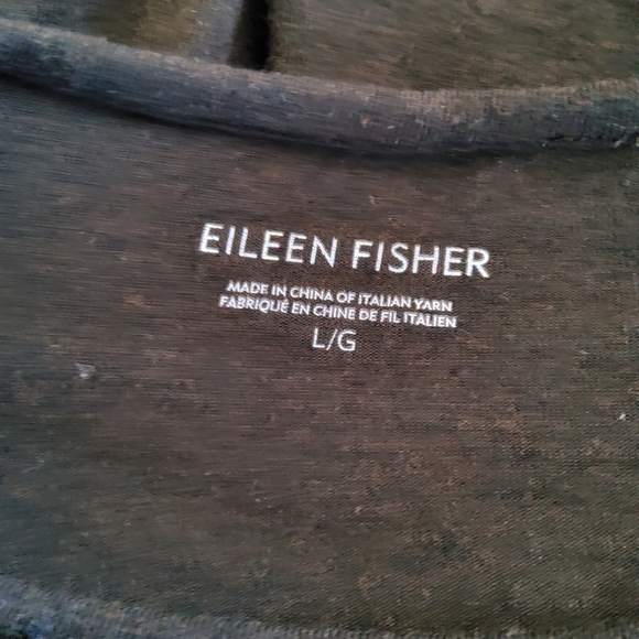 Eileen Fisher Long Sleeve Jersey Knit Shift Dress Size L Brown - Picture 9 of 11